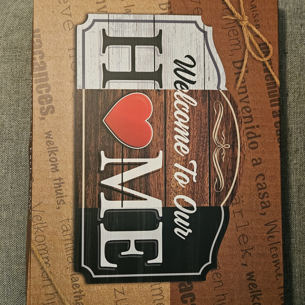 Welcome Sign with Red Heart